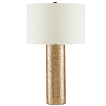 Настольная лампа золотая с цилиндрическим абажуром Golden Mosaic варинант исполнения - 2 | Loft Concept в Перми