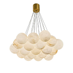 Люстра подвесная круглая с сферическими плафонами из натурального камня Glowing Spheres варинант исполнения - 10 | Loft Concept в Перми