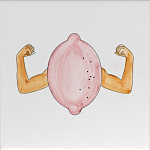 Плитка дизайнерская с узором Лимон варинант исполнения - 2 | Loft Concept в Перми