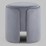 Пуф Alice Poof Grey Серый велюр варинант исполнения - 2 | Loft Concept в Перми