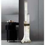 Торшер геометрический с тремя мраморными плафонами Marble Tripod варинант исполнения - 4 | Loft Concept в Перми