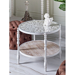 Журнальный столик из натурального дерева в винтажном стиле Openwork Coffee Table варинант исполнения - 6 | Loft Concept в Перми