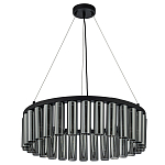 Люстра со стеклянными цилиндрическими плафонами Luminous Cylinders Smoky Round варинант исполнения - 4 | Loft Concept в Перми