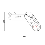 Угловой диван Calypso с поворотным механизмом и пуфом   варинант исполнения - 7 | Loft Concept в Перми