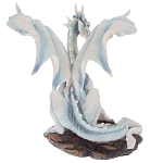 Декоративная статуэтка Белый Дракон Dragon White Statuette варинант исполнения - 2 | Loft Concept в Перми