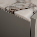 Тумба под телевизор серая с мраморной столешницей Uniqueness Marble варинант исполнения - 5 | Loft Concept в Перми