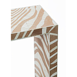 Консоль Дизайнерская Kenya Console ZEBRA Bone Inlay Beige варинант исполнения - 2 | Loft Concept в Перми