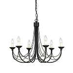 Люстра черного цвета ручной работы с канделябрами и переплетенной проволочной драпировкой Elstead Lighting варинант исполнения - 10 | Loft Concept в Перми