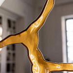 Зеркало кругле с декоративной золотой вставкой Golden Tree варинант исполнения - 5 | Loft Concept в Перми