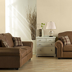 Настольная лампа с фарфоровым основанием бежевого цвета с рисунком и плиссированным абажуром на темной подставке Elstead Lighting варинант исполнения - 11 | Loft Concept в Перми