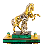 Настольный письменный набор из малахита с декором в виде лошади Leader Organizer варинант исполнения - 2 | Loft Concept в Перми