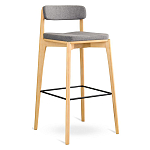 Барный стул из массива ясеня Elegant Ash Shape варинант исполнения - 2 | Loft Concept в Перми