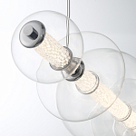 Подвесной светильник линейный с прозрачными стеклянными шарами разного диаметра Eurofase варинант исполнения - 5 | Loft Concept в Перми