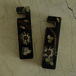 Подставка для телефона из эпоксидной смолы с цветами черная Epoxy Flowers Phone Stand Black варинант исполнения - 2 | Loft Concept в Перми