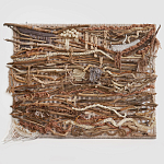 Большая Абстрактное Панно из веток и нитей Dryad Wall Art варинант исполнения - 6 | Loft Concept в Перми