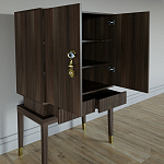 Кабинетный шкаф Elsa Dreams Walnut с 2-мя ящиками варинант исполнения - 1 | Loft Concept в Перми