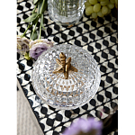 Конфетница прозрачная стеклянная на бронзовых ножках в виде морских коньков с крышкой в виде ракушки Eden Garden варинант исполнения - 4 | Loft Concept в Перми