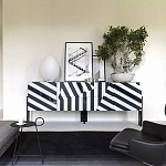 Дизайнерский комод в чёрно-белую полоску Ziqqurat варинант исполнения - 2 | Loft Concept в Перми