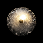 Бра в форме прозрачного стеклянного цветка с рельефной текстурой Textured Glass варинант исполнения - 4 | Loft Concept в Перми