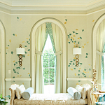 Обои ручная роспись Gingko Colourway SC-237 on grey painted Xuan paper варинант исполнения - 1 | Loft Concept в Перми