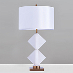 Настольная лампа белая на фигурном основании Aerial Geometry варинант исполнения - 3 | Loft Concept в Перми