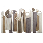 Настенный декор с бахромой белого и бежевого цвета Abstraction I варинант исполнения - 3 | Loft Concept в Перми