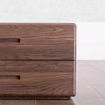 Прикроватный столик деревянный с 2-мя ящиками Moon Walnut Furniture варинант исполнения - 2 | Loft Concept в Перми