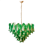 Люстра из стеклянных зеленых лепестков Petalled Illuminator варинант исполнения - 3 | Loft Concept в Перми