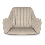 Барный стул со спинкой и подлокотниками на 4-х коричневых деревянных ножках Бежевый Велюр Ava Charm варинант исполнения - 4 | Loft Concept в Перми