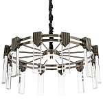 Люстра с прямоугольными хрустальными плафонами Glass Rectangles Chrome Chandelier 60 варинант исполнения - 1 | Loft Concept в Перми