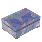 Шкатулка из натурального камня лазурит и чароит Stone Casket варинант исполнения - 1 | Loft Concept в Перми