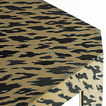 Дизайнерский кофейный стол с рисунком леопард Neytiri Beige Leopard варинант исполнения - 2 | Loft Concept в Перми