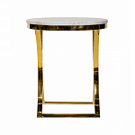 Кофейный столик на подстолье золотого цвета Noelle варинант исполнения - 3 | Loft Concept в Перми