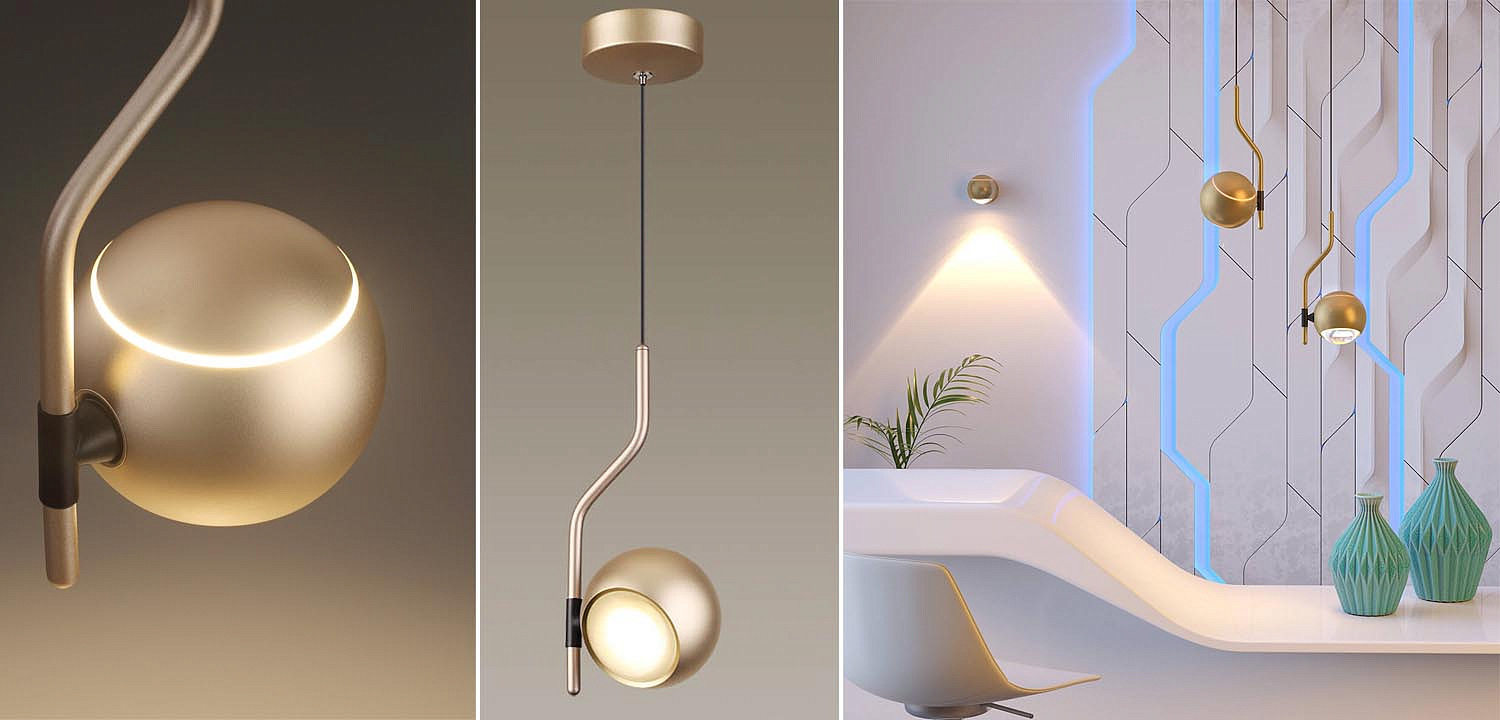 Подвесной светильник Auge Horst Gold Подвесной светильник Auge Horst Gold - Loft-Concept в Перми