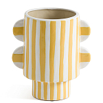 Ваза из фаянса Brighter than the Stars жёлтая полоска варинант исполнения - 1 | Loft Concept в Перми