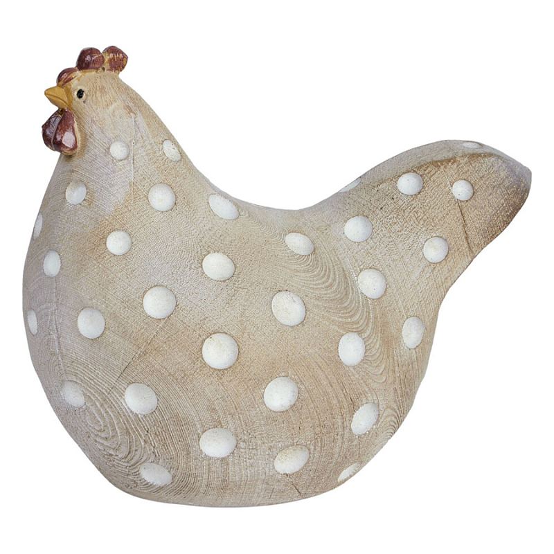 Статуэтка курица с текстурной поверхностью бежевого цвета Rustic Chicken Красный Бежевый Белый Статуэтка курица с текстурной поверхностью бежевого цвета Rustic Chicken Красный Бежевый Белый в Перми | Loft Concept