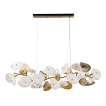 Люстра с белыми и золотистыми цветами G9 Dahlia Flowers Lamp варинант исполнения - 2 | Loft Concept в Перми