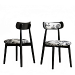 Стул обеденный деревянный с цветочной обивкой Foshan Chair варинант исполнения - 1 | Loft Concept в Перми