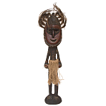 Деревянная статуэтка Абориген в маске с перьями Aborigine Mask Figurine варинант исполнения - 1 | Loft Concept в Перми