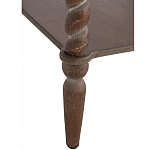 Приставной столик деревянный с резными ножками и нижней полкой Vintage Side Table Brown Wood варинант исполнения - 4 | Loft Concept в Перми