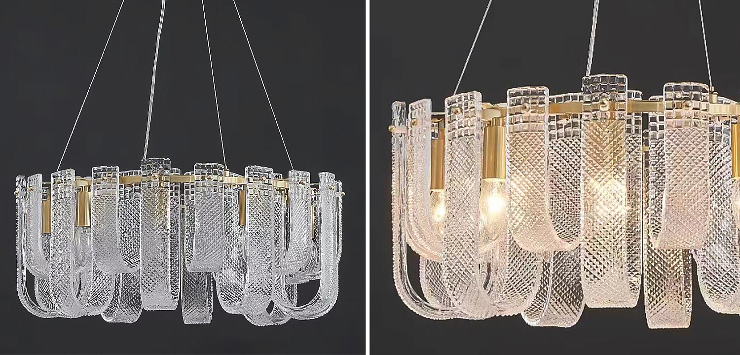 Люстра Prudence Textured Glass Chandelier Люстра Prudence Textured Glass Chandelier - Loft-Concept в Перми