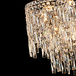 Люстра подвесная с хрустальными подвесками и металлическим основанием цвета Хром Ludivine Lighting варинант исполнения - 5 | Loft Concept в Перми