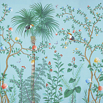 Обои ручная роспись Amazonia Duck Egg варинант исполнения - 1 | Loft Concept в Перми