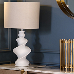 Настольная лампа с кремовым абажуром на спиралевидном основании Spun варинант исполнения - 1 | Loft Concept в Перми