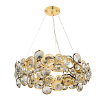 Люстра подвесная из золотых колец 57 см Golden Circles варинант исполнения - 2 | Loft Concept в Перми