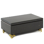 Шкатулка из натурального камня змеевик чёрного цвета Stone Casket варинант исполнения - 1 | Loft Concept в Перми