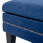 Мягкая банкетка на черных ножках с зоной для хранения Casket Blue варинант исполнения - 3 | Loft Concept в Перми