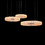 Люстра из 3-х колец с текстурной огранкой Reflection of Reality варинант исполнения - 1 | Loft Concept в Перми