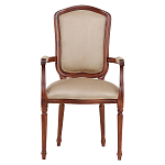 Стул с подлокотниками из натурального бука бежевый Solid Luxury варинант исполнения - 1 | Loft Concept в Перми