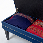 Мягкая банкетка на черных ножках с зоной для хранения Casket Blue варинант исполнения - 4 | Loft Concept в Перми